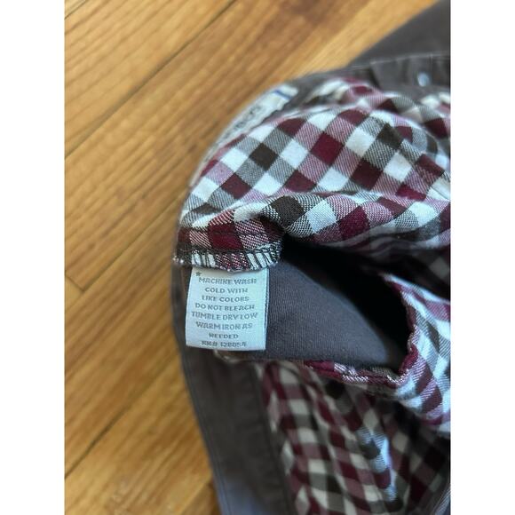 Bonobos Washed Chino Pants Dark Brown Straight Fit Cotton Flat Front Mens 31x30 - Picture 5 of 10